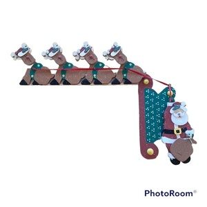 Santa and Reindeer Door Frame Hanger